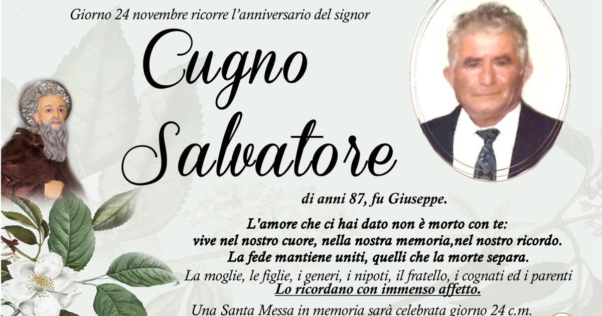 CUGNO SALVATORE – Agenzia Funebre Giorgio di Gabriele